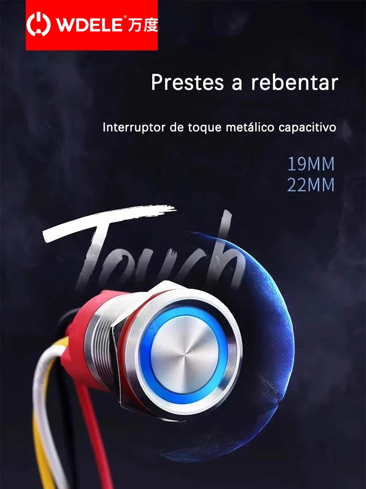 Interruptor de botão de pressão metálico sensível ao toque da série WD-T